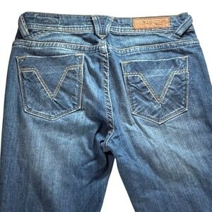 Vigoss Bootcut Jeans Dark Wash Denim V Pockets Women's Size 3/4 x 31‎